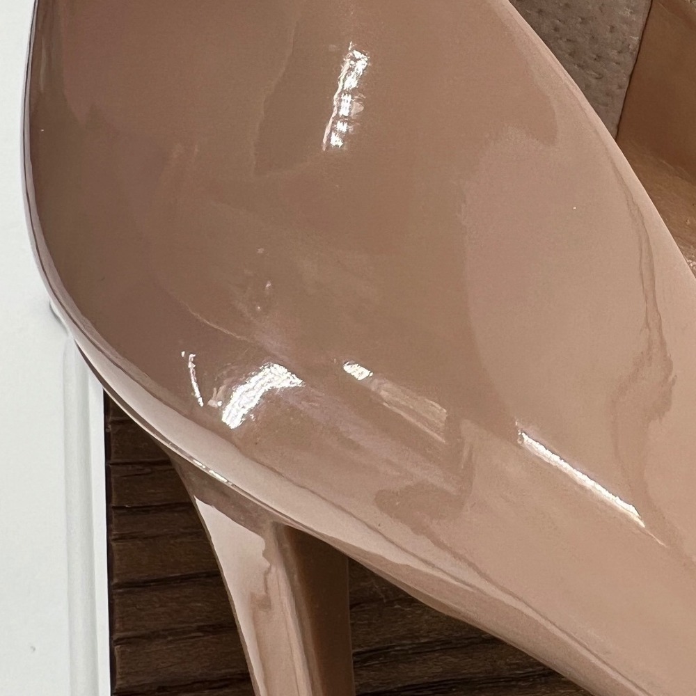 Jessica Simpson Nude Patent Leather Round Toe Stiletto Pumps Size 11M - Picture 11 of 12